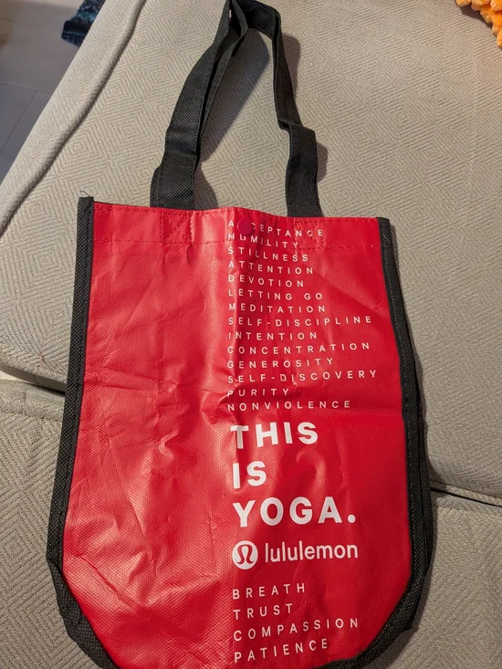 lululemon athletica (1) Red, White Or Black Reusable Tote - Picture 6 of 7